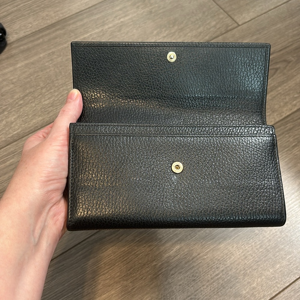 Gucci Black Leather Continental Wallet with Box and Dustbag - Picture 6 of 8